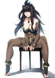 1girls alternate_costume bodystocking breasts choker cleavage commission female female_only fire_emblem fire_emblem_awakening fire_emblem_heroes hair_ornament large_breasts nintendo nyahpa20 official_alternate_costume panties sitting sleeves solo spread_legs tharja_(fire_emblem) tharja_(plegian)_(fire_emblem) toes