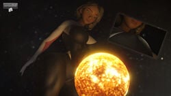 3d 3d_(artwork) big_breasts giantess gwen_stacy marvel space wotm8h8