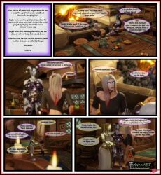 3d blood_elf comic comic_page comic_panel draenei draenei_futa female ferlynn futa_on_female futanari ishari kaylar_sunquill lightforged_draenei naienna story world_of_warcraft