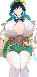 female venti from genshin impact by okehazama kappon