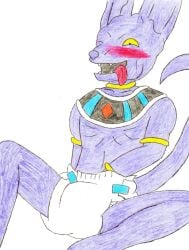 anthro beerus diaper diaperfur disgusting dragon_ball dragon_ball_super furry male_only masturbation