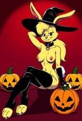 ai_generated female furry halloween jazz_jackrabbit_(series) lori_jackrabbit