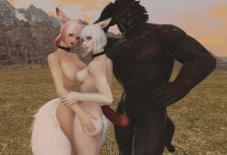 animal_penis f&#039;lhaminn final_fantasy_xiv hrothgar miqo'te