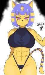 animal_crossing ankha artist_name artist_signature artist_upload big_breasts churs_665 color muscular_female nintendo self_upload tagme