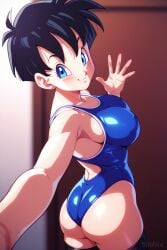 ai_generated ass female swimsuit tomboymakerai videl videl_(short_hair)