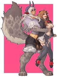 1futa 1girls 2024 animal_ears animal_genitalia animal_humanoid animal_penis arm_tuft astraea_(lunar_leopard) ayaqerb balls big_breasts big_tail bottomwear breasts claws clothing colored dickgirl digital_drawing_(artwork) digital_media_(artwork) digitigrade duo elbow_tuft female fluffy fluffy_tail from_behind_position fur futa_on_female futanari genitals gynomorph hair hi_res horn horned_humanoid huge_cock human humanoid intersex intersex/female knee_tuft larger_gynomorph larger_intersex leg_tuft lifting_partner light-skinned_female light-skinned_futanari light_skin long_hair looking_pleasured mammal markings monster_girl pants penetration pulling_hair raised_tail sex shaded simple_background size_difference smaller_penetrated spots spotted_body spotted_fur standing stomach_bulge tail toe_claws tongue tongue_out torn_bottomwear torn_clothing torn_pants touching_hair tuft vaginal_penetration