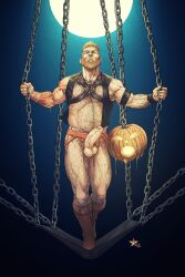 abs akeart balls bara biceps big_balls big_penis daddy erection halloween holidays male male_nipples male_only manly mature_male muscular_male nipples pecs penis