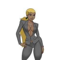 artemis_crock cleavage dc_comics edit noahmcarberry office_lady sunsetriders7 superheroine young_justice