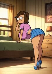 ai_generated ass breasts cartoon_network glasses high_heels regular_show skirt thelightningcrab thighs