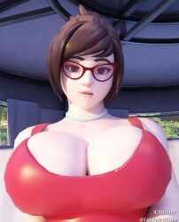 asian asian_female blender blender_(software) breasts breasts female female_only high_resolution lgpthirdcube looking_at_viewer massive_breasts mei_(overwatch) overwatch overwatch_2 picture_frame sfw