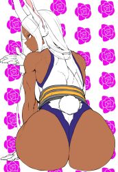 ass ass_focus back_muscles big_ass dark-skinned_female mirkosimps miruko muscular_female parallaxfused rumi_usagiyama