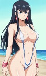 ai_generated breasts female female_only kamuiprime kill_la_kill kiryuuin_satsuki nai_diffusion sling_bikini solo stable_diffusion swimsuit tagme