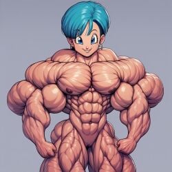 1female 1girl 1girls abs abs_focus ai_generated alternate_body_type androgynous biceps blue_hair bulma_(dragon_ball) bulma_briefs commentary commentary_request dragon_ball dragon_ball_super dragon_ball_z female female_bodybuilder flexing_arms flexing_bicep flexing_muscles flexing_pecs flexing_pectorals highres huge_biceps hyper_muscle_growth hyper_muscles looking_at_viewer milf muscles muscular muscular_arms muscular_female nai_diffusion nude nude_female pecs pectorals pussy smile smiley_face smiling smiling_at_viewer tagme woman