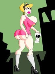 bimbo bimbo_body bimbo_lips bimbofication bimbofied blonde_hair ear_piercing earrings mandy_(billy_and_mandy) short_hair solo solo_female tagme the_grim_adventures_of_billy_and_mandy