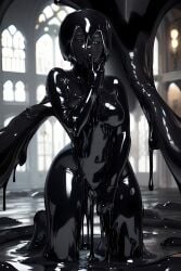 ai_generated bodysuit drone female_only latex masturbation