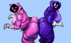 animal_ears bear_ears bear_girl big_ass big_breasts cuddle_team_leader curvaceous curvy curvy_body curvy_female curvy_figure curvy_hips doctordj fortnite fur mischievous_smile no_background no_face pink_fur purple_fur raven_team_leader scar scars thick thick_ass thick_thighs twins voluptuous voluptuous_female wide_hips