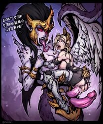 2futas 2girls chaos_(warhammer) chaos_daemon dialogue elf_ears english_text female futa_on_female futanari naga silhouette stormcast_eternal text vaginal_penetration warhammer_(franchise) warhammer_age_of_sigmar warhammer_fantasy zulidian