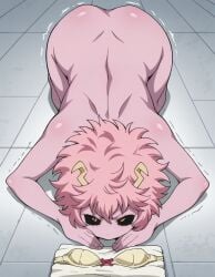 ai_generated ashido_mina ass back bare_ass bare_legs beg begging_for_anal begging_pose bent_knees black_sclera blush bones_(company) bow bow_bra bra breasts clothes_removed clothing colored_sclera colored_skin completely_nude completely_nude_female dimples_of_venus fat_ass female female_only giant_ass horns huge_ass kneeling large_ass large_breasts looking_at_viewer my_hero_academia nude nude_female on_floor pink_hair pink_skin round_ass sexy_ass shiny shiny_skin short_hair shounen_jump solo student teen teen_girl teenage teenage_girl teenager thighs tile_floor tiles top-down_bottom-up trembling underwear yellow_bra yellow_eyes yellow_panties