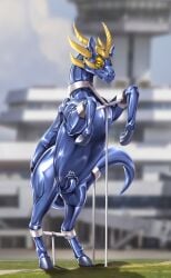 absurd_res bondage bondage bound bulge dragon equid equine feral hi_res horn horse latex male mammal mythological_creature mythological_scalie mythology nastya_tan scales scalie sculpture solo statue vibrating