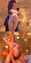 1boy 2girls 3d blonde_hair breasts breath_of_the_wild breedingduties cowgirl_position embarrassed english_text eyeless_male female female_on_top fondling gerudo huge_belly hylian large_breasts link link_(breath_of_the_wild) long_hair male nipples nude open_mouth outie_navel panels pointy_ears pregnant pregnant_sex princess_zelda pussy ready_to_pop sex shaved_pussy straight the_legend_of_zelda urbosa vagina vaginal vaginal_penetration vaginal_sex zelda_(breath_of_the_wild)