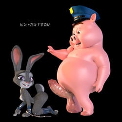 3d animal dick handcuffs judy_hopps medium_breasts penis pig sugoi sugoi3d tip translation_request zootopia