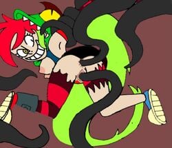 anal anal_penetration cartoon_network demencia_(villainous) double_penetration looking_back nipples penetration tentacle tentacle_sex tiny_jimmy_(artist) vaginal_penetration villainous