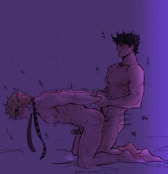 2boys anal anal_sex anal_sex arm_pull barefoot battle_tendency blonde_hair brown_hair caesar_zeppeli censor_bar censored censored_penis completely_nude gay ham_zeppeli jojo's_bizarre_adventure joseph_joestar male male_only male_penetrated male_penetrating male_penetrating_male nude on_knees penetration penis pulled_by_another thrusting thrusting_into_ass yaoi