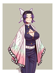kochou shinobu from demon slayer by orufowan