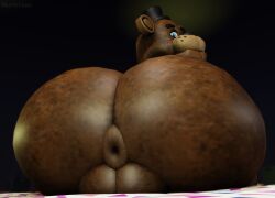 1boy animatronic ass back_view balls bear big_ass big_butt five_nights_at_freddy's fnaf freddy_(fnaf) gay living_machine looking_at_viewer looking_back male male_only muitetul robot scottgames solo solo_focus teasing