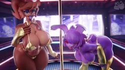 2026 2girls 3d animated bonfie bonfie_(fn:rearousal) bonnie_(fnaf) cryptiacurves fazclaire's_nightclub female female_only five_nights_at_freddy's freddy_(fnaf) fredina's_nightclub frenni_(fn:rearousal) frenni_fazclaire golden_bikini golden_week high_resolution huge_ass huge_breasts jiggle jiggle_physics jiggling_ass jiggling_breasts looking_at_viewer pervertguy341 stripper_pole tagme tongue_out video