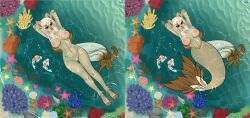 2024 4_toes alternate_species ambiguous_feral ambiguous_gender amur_carp annie_(evilangel_art) anthozoan anthro aquatic areola asterozoan bangs breasts brown_claws brown_eyebrows brown_hair brown_inner_ear_fluff brown_tail_tip canid canine canis carp claws cnidarian colored coral cyprinid cypriniform digital_drawing_(artwork) digital_media_(artwork) dipstick_tail echinoderm english_description evilangel_art eyebrows eyelashes feet female female_anthro female_focus feral fin fish fluffy fluffy_tail fur genitals green_eyes group hair hands_behind_head hi_res high-angle_view hybrid inner_ear_fluff koi larger_anthro larger_female lidded_eyes light lighting long_hair looking_at_viewer looking_up looking_up_at_viewer mammal markings medium_breasts merfolk multiple_images navel nipples nude nude_ambiguous nude_anthro nude_female open_mouth open_smile orange_markings outside paws pink_areola pink_body pink_nipples red_tongue ripples rock scales seashell shaded shell size_difference smaller_ambiguous smaller_feral smile smiling_at_viewer solo solo_focus split_form starfish swimming tail tail_fin tail_markings tan_body tan_fur tan_hair tan_scales tan_tail toe_claws toes tongue tuft typical_carp vulva water white_body wolf