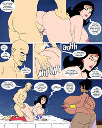 1boy 2girls all_fours amazon ani7us ass bangs big_breasts black_hair breasts brown_body brown_skin busty comic curvaceous curvy dat_ass dc dc_comics dialogue diana_prince doggy_style elf_ear elf_ears english_text eyelashes eyes eyeshadow female genie gigantic_breasts hanna-barbera hips huge_breasts hyper_ass hyper_breasts jayna_(wonder_twins) large_ass large_breasts legs light-skinned_male light_skin lips lipstick male male/female nipples parody penis pointed_ears pointy_ears princess purple_eyes pussy royalty short_hair speech_bubble straight super_friends superheroine tan_skin text themysciran thick_ass thick_legs thick_thighs voluptuous wide_hips wonder_twins wonder_woman wonder_woman_(series)