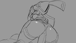 big_ass female mega_man mega_man_zx monochrome pandora_(mega_man) penetration tagme