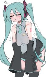 hatsune miku from vocaloid by hizake