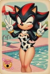 1anthro 1female 1furry ai_generated animal_ears animal_nose animal_tail anthro anthro_female anthro_solo artist_logo ass bare_legs bare_thighs black_ears black_nose black_tail blush blushing_female bracelets breasts chest_fur cleavage closed_mouth closed_mouth_smile clothed clothed_anthro clothed_female cowprint cowprint_clothing cowprint_swimsuit curvy curvy_body curvy_female curvy_figure daytime diving_board double_peace_sign double_v double_v_sign english_text eyelashes female female_anthro female_only female_solo furry furry_female furry_only genderbent genderswap_(mtf) gloves gold_bracelets golden_bracelets handwear hedgehog hedgehog_ears hedgehog_girl hedgehog_humanoid hedgehog_tail high_res high_resolution highleg highleg_one-piece_swimsuit highleg_swimsuit highres hunnyhive hunnyhive(artist) hunnyhivestudio hunnyhivestudios knees knees_together legs_together mammal mouth_closed one-piece_swimsuit outdoors outside peace_sign pink_cheeks pinup pinup_(style) pointy_ears pool poolside questionable quills red-eyed_female red_eyes red_eyes_female red_streaks retro rule_63 sega sfw shade_the_hedgehog shadow shadow_the_hedgehog short_tail smile solo solo_anthro solo_female sonic_(series) sonic_the_hedgehog_(series) standing swimsuit swimwear tail thighs_together umbrella v_sign video_game_character video_game_franchise video_games water white_chest_fur white_gloves wink winking winking_at_viewer winking_eye
