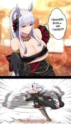 alto-kun breasts dress female gold_ship_(umamusume) hair long_hair umamusume white_hair