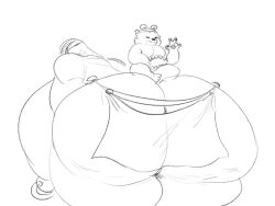 anthro anthro_male ass bbw bear black_and_white butt_crack butt_focus buttocks cellulite chubby_male faceless_female fat fat_ass fat_butt furry furry_male huge_ass huge_breasts huge_butt hyper_ass hyper_breasts hyper_butt nipple_piercing nipples_exposed olozva original_character partially_clothed_female pierced_nipples piercing piercing_nipples piercings piercings_on_nipples pircing sitting_on_butt size_comparison size_difference sketch thick thick_ass thick_butt thick_legs thick_thighs tour_guide voluptuous voluptuous_body voluptuous_female