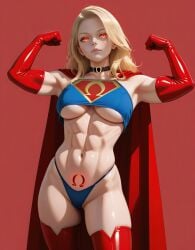 1girls ai_generated blonde_hair conjugal_slavery corrupted corruption dc dc_comics female female_only omega_symbol pubic_tattoo supergirl superhero superheroine superman_(series) tagme tattoo