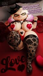 1girls 3d 3d_(artwork) bedroom bedroom_eyes big_ass big_breasts breasts busty busty_female cherry crown cybergunart food_on_body food_play fudge inkling langerie nintendo panties pasties pearl_(splatoon) roses splatoon splatoon_(series) splatoon_2 stockings tattoo whipped_cream