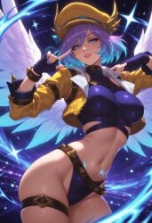 ai_generated league_of_legends luxanna_crownguard sexy sexy_pose skindentation soul_fighter_lux
