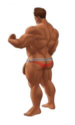 1boy abs armpit_hair ass ass_focus balls bara biceps big_ass blush bodybuilder brown_hair bulge chest_hair facial_hair flaccid hairy hairy_armpits hairy_legs hairy_male hairy_thighs huge_bulge hyper hyper_balls hyper_genitalia hyper_muscles hyper_penis hyper_testicles jockstrap kuromine_hiraya leg_hair male male_focus male_only muscles muscular muscular_arms muscular_ass muscular_back muscular_legs muscular_male muscular_thighs nipples pecs penis red_underwear smile solo solo_male testicles thick_ass thick_eyebrows thick_penis tight_clothes tight_clothing tight_fit tight_pants tight_shirt uncensored veins veiny_penis yaoi yuatari