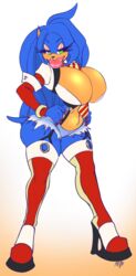 bimbo female huge_ass huge_breasts meshpet rule_63 sega sonic_(series) sonic_the_hedgehog sonic_the_hedgehog_(series) sonique_the_hedgehog tagme thick_lips thick_thighs wide_hips