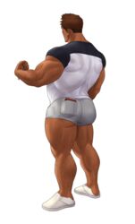 abs armpit_hair ass ass_focus balls bara biceps big_ass blush bodybuilder brown_hair bulge chest_hair facial_hair flaccid hairy hairy_armpits hairy_legs hairy_male hairy_thighs huge_bulge hyper hyper_balls hyper_genitalia hyper_muscles hyper_penis hyper_testicles jockstrap kuromine_hiraya leg_hair male male_focus male_only muscles muscular muscular_arms muscular_ass muscular_back muscular_legs muscular_male muscular_thighs nipples pecs penis red_underwear smile solo solo_male testicles thick_ass thick_eyebrows thick_penis tight_clothes tight_clothing tight_fit tight_pants tight_shirt veins veiny_penis yaoi yuatari