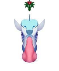 ambiguous_form ambiguous_species blue_body blue_eyes christmas disembodied_penis dragon duo fellatio female front_view genitals headshot_portrait hi_res holidays icewing_(wof) king_quince looking_up male male/female mistletoe open_mouth oral penile penis pink_penis plant portrait sex spikes spikes_(anatomy) teeth tongue vapor_(spring) white_body wings_of_fire