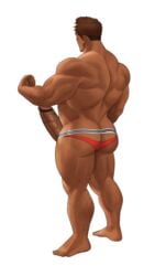 1boy abs armpit_hair ass ass_focus balls bar_censor bara biceps big_ass blush bodybuilder boner brown_hair bulge censor_bar censored censored_genitalia censored_penis chest_hair erection facial_hair hairy hairy_armpits hairy_legs hairy_male hairy_thighs huge_bulge hyper hyper_balls hyper_genitalia hyper_muscles hyper_penis hyper_testicles jockstrap kuromine_hiraya leg_hair male male_focus male_only muscles muscular muscular_arms muscular_ass muscular_back muscular_legs muscular_male muscular_thighs nipples pecs penis red_underwear smile solo solo_male testicles thick_ass thick_eyebrows thick_penis tight_clothes tight_clothing tight_fit tight_pants tight_shirt veins veiny_penis yaoi yuatari