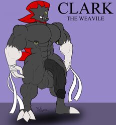 anthro bandage big_penis black_body clark_the_weavile generation_4_pokemon genitals hi_res huge_cock male mammal muscular muscular_male mustela mustelid musteline nintendo nipple_piercing nipples penis piercing pokémon_(species) pokemon pokemon_(species) riku9797 scar solo true_musteline vein video_games weavile