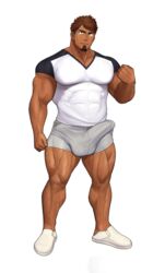 1boy abs armpit_hair ass ass_focus balls bara biceps big_ass blush bodybuilder boner brown_hair bulge chest_hair erection facial_hair hairy hairy_armpits hairy_legs hairy_male hairy_thighs huge_bulge hyper hyper_balls hyper_genitalia hyper_muscles hyper_penis hyper_testicles jockstrap kuromine_hiraya leg_hair male male_focus male_only muscles muscular muscular_arms muscular_ass muscular_back muscular_legs muscular_male muscular_thighs nipples pecs penis red_underwear smile solo solo_male testicles thick_ass thick_eyebrows thick_penis tight_clothes tight_clothing tight_fit tight_pants tight_shirt veins veiny_penis yaoi yuatari