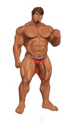1boy abs armpit_hair ass ass_focus balls bara biceps big_ass blush bodybuilder brown_hair bulge chest_hair facial_hair flaccid hairy hairy_armpits hairy_legs hairy_male hairy_thighs huge_bulge hyper hyper_balls hyper_genitalia hyper_muscles hyper_penis hyper_testicles jockstrap kuromine_hiraya leg_hair male male_focus male_only muscles muscular muscular_arms muscular_ass muscular_back muscular_legs muscular_male muscular_thighs nipples pecs penis red_underwear smile solo solo_male testicles thick_ass thick_eyebrows thick_penis tight_clothes tight_clothing tight_fit tight_pants tight_shirt uncensored veins veiny_penis yaoi yuatari