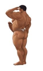 1boy abs armpit_hair ass ass_focus balls bara biceps big_ass birthmark black_hair blush bodybuilder boner bulge bulge_down_leg chest_hair dark-skinned_male dark_skin erection fundoshi fundoshi_aside hairy hairy_armpits hairy_legs hairy_male hairy_thighs huge_bulge hyper hyper_balls hyper_bulge hyper_genitalia hyper_muscles hyper_penis hyper_testicles kuromine_hiraya leg_hair male male_focus male_only muscles muscular muscular_arms muscular_ass muscular_back muscular_legs muscular_male muscular_thighs nipples pecs penis police police_hat police_officer police_uniform pubic_hair_peek smile solo solo_male testicles thick_ass thick_eyebrows thick_penis tight_clothes tight_clothing tight_fit tight_pants tight_shirt veins veiny_penis yaoi yuatari