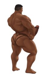 1boy abs armpit_hair ass ass_focus balls bara biceps big_ass birthmark black_hair blush bodybuilder boner bulge cheetah_print chest_hair dark-skinned_male dark_skin erection g-string hairy hairy_armpits hairy_legs hairy_male hairy_thighs huge_bulge hyper hyper_balls hyper_bulge hyper_genitalia hyper_muscles hyper_penis hyper_testicles kuromine_hiraya leg_hair male male_focus male_only muscles muscular muscular_arms muscular_ass muscular_back muscular_legs muscular_male muscular_thighs nipples pecs penis pubic_hair_peek smile solo solo_male testicles thick_ass thick_eyebrows thick_penis tight_clothes tight_clothing tight_fit tight_pants tight_shirt veins veiny_penis yaoi yuatari